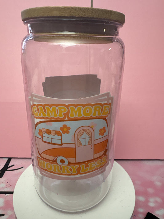 Camp more worry less (plastic cup)