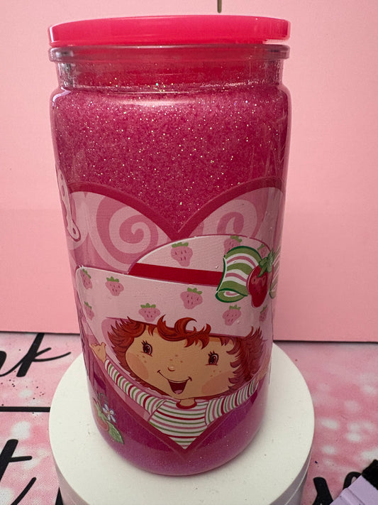 Strawberry scake(plastic glitter cup)