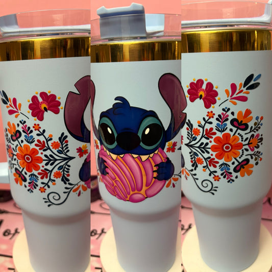 Blue Alien 40oz tumbler